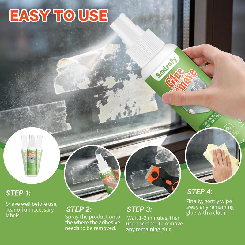 120 ml Sticker Remover with Scraper Labels Remover Removes Adhesive | Quickly removes stubborn adhesive residues, labels, stickers, easy to clean, suitable for various surfaces