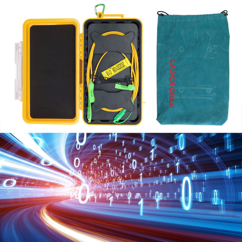 [Australia - AusPower] - Cable Box, 1000meter SCAPC to SCAPC OTDR Cable Box Optical Fiber Test Tool Fiber and Plastic Material Testing Dead Zone, Multimeters 