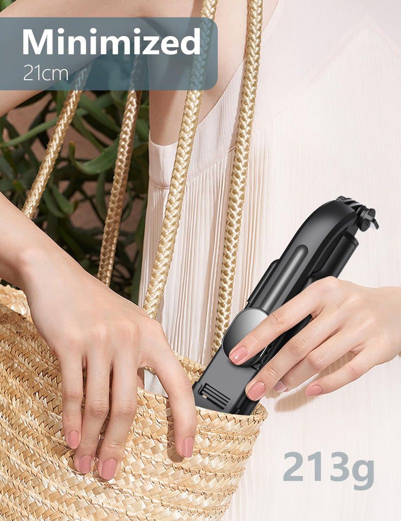 [Australia - AusPower] - Selfie Stick Tripod with Light, 45'' Selfie Stick with Wireless Remote, Portable Phone Tripod Compatible with iPhone 15 Pro Max/15/14 Pro/14/13, Samsung S22/ S23 Ultra/Android Smartphone Black 