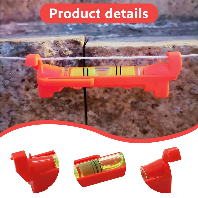 [Australia - AusPower] - LAINIKE Pack of 8 String Spirit Level, Red Line Line, Line Guide, Professional String Spirit Level, Small Cord Spirit Level, for Masonry, Plumbing, Gutter Work Red (Line Spirit Level) 