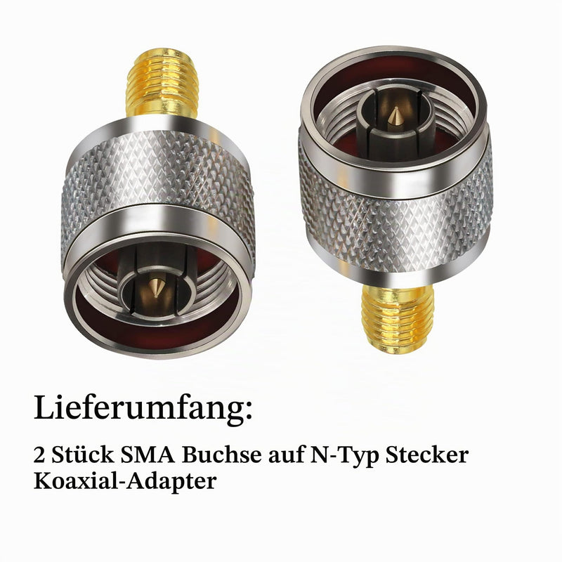 TUOLNK SMA Female to N Male N Type Male to SMA Female RF Coaxial Adapter for WiFi Antenna Extension Cable Pack of 2 SMA Female to N Male Adapters