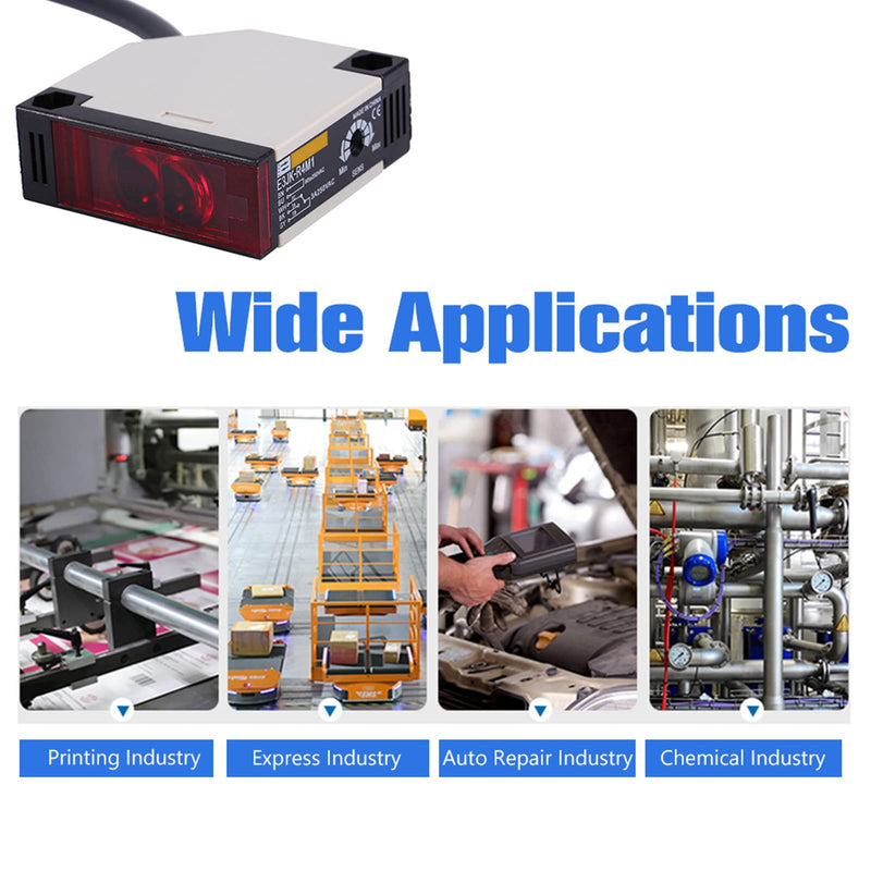 [Australia - AusPower] - Ejoyous Photoelectric Sensor Switch, Specular Reflection Photoelectric AC 90‑250V 3A E3Jk R4M1 Sensor Switch 