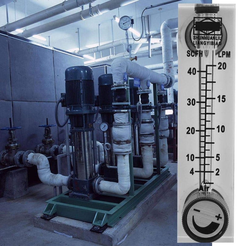 [Australia - AusPower] - LZM-6T Adjustable Gas Meter Panel Type Flowmeter Instrument Brass Female BSP1/4" for Oxygen/Air/Gas 2-20LPM/4-40SCFH 