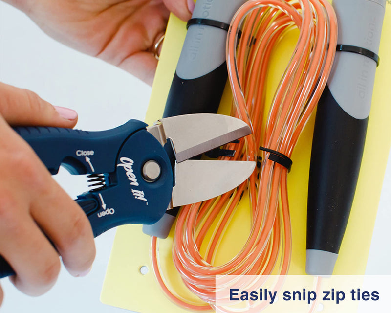 [Australia - AusPower] - Zibra Open-It! All-In-One Multi Tool with Heavy-Duty Scissors, Box Cutter, Screwdriver, and Package Opener, Blue 