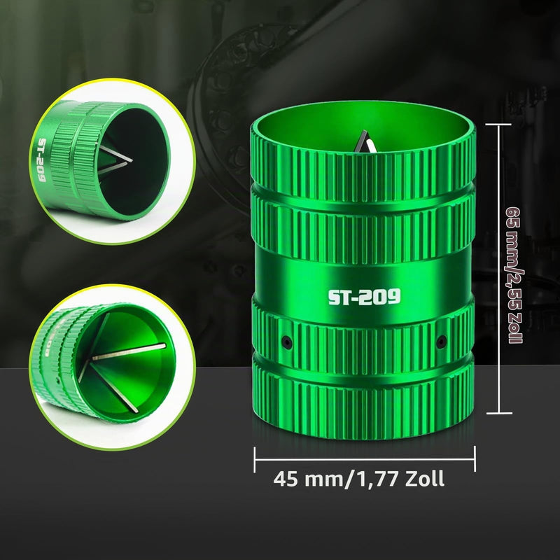 Deburring Copper Pipe Diameter 6-45 mm PE Pipe Deburrer Indoor and Outdoor Deburring for Copper 2 in 1 Copper Pipe Pipes Deburring Universal Copper Pipe Pipes for Copper PVC, Hoses and Pipe Reamer