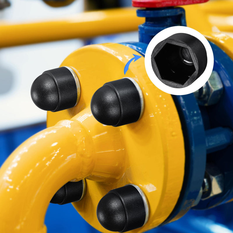 [Australia - AusPower] - uxcell Plastic Dome Nut Protection Cap Covers, M10 Nut Cover Black 50pcs 