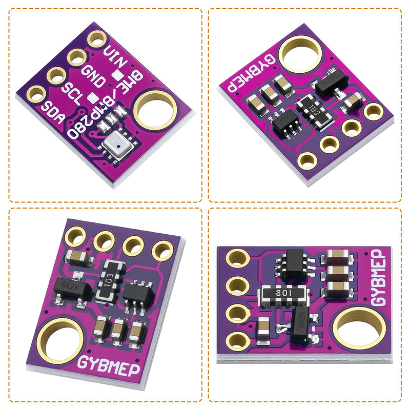 [Australia - AusPower] - 10pcs BMP280 5V Sensor Module GY-BMP280-5 Atmospheric Pressure Sensor Temperature Humidity Sensor I2C Interface Compatible with Arduino 