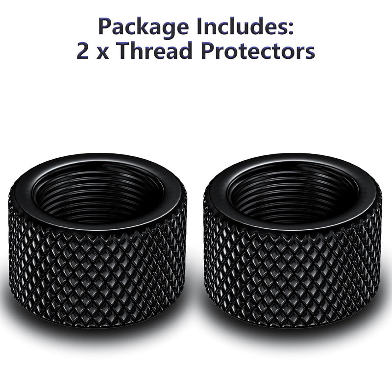[Australia - AusPower] - 2 Pack Thread Protector, 5/8x24 Steel Thread Adapters (Black) 
