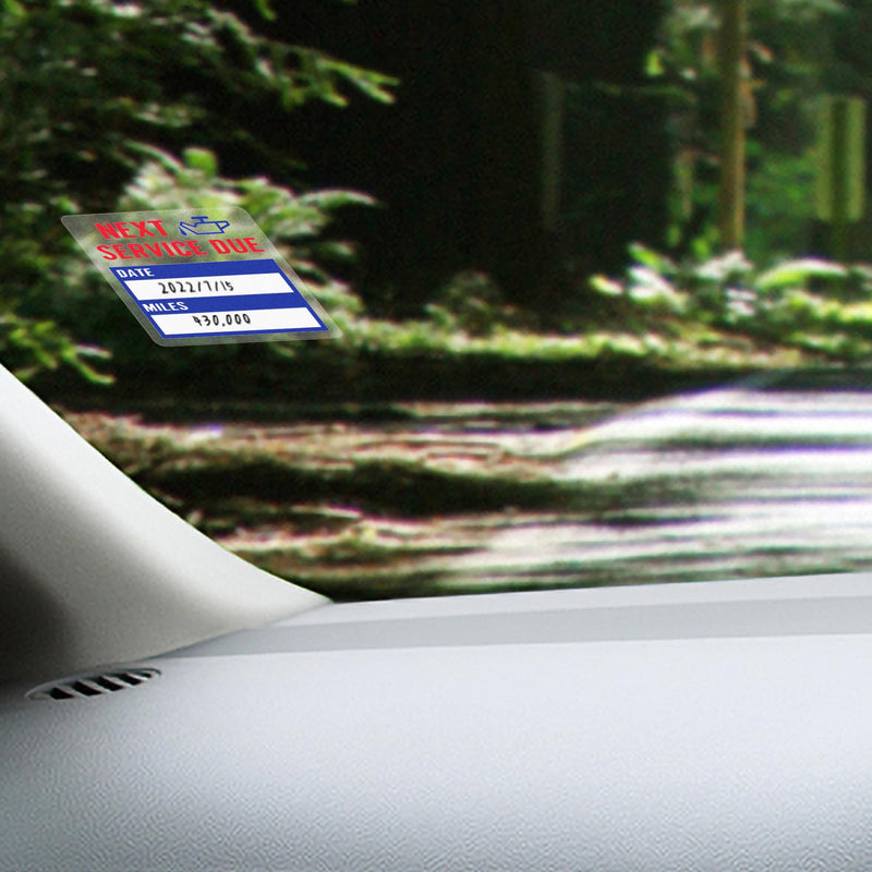 [Australia - AusPower] - Hybsk Clear Oil Change/Service Reminder Stickers 2x2 inch Premium Quality Oil Change Stickers 200 Labels on a Roll (Blue) Blue 