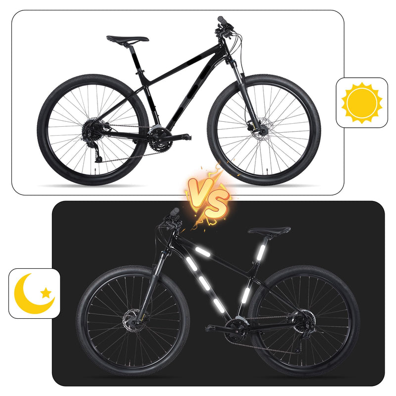 20Pcs Black Reflective Stickers, Motorcycle Helmet Safety Stickers, Night Visibility Safety Reflective Tape for Bicycle, Outdoor (7x1.8cm)