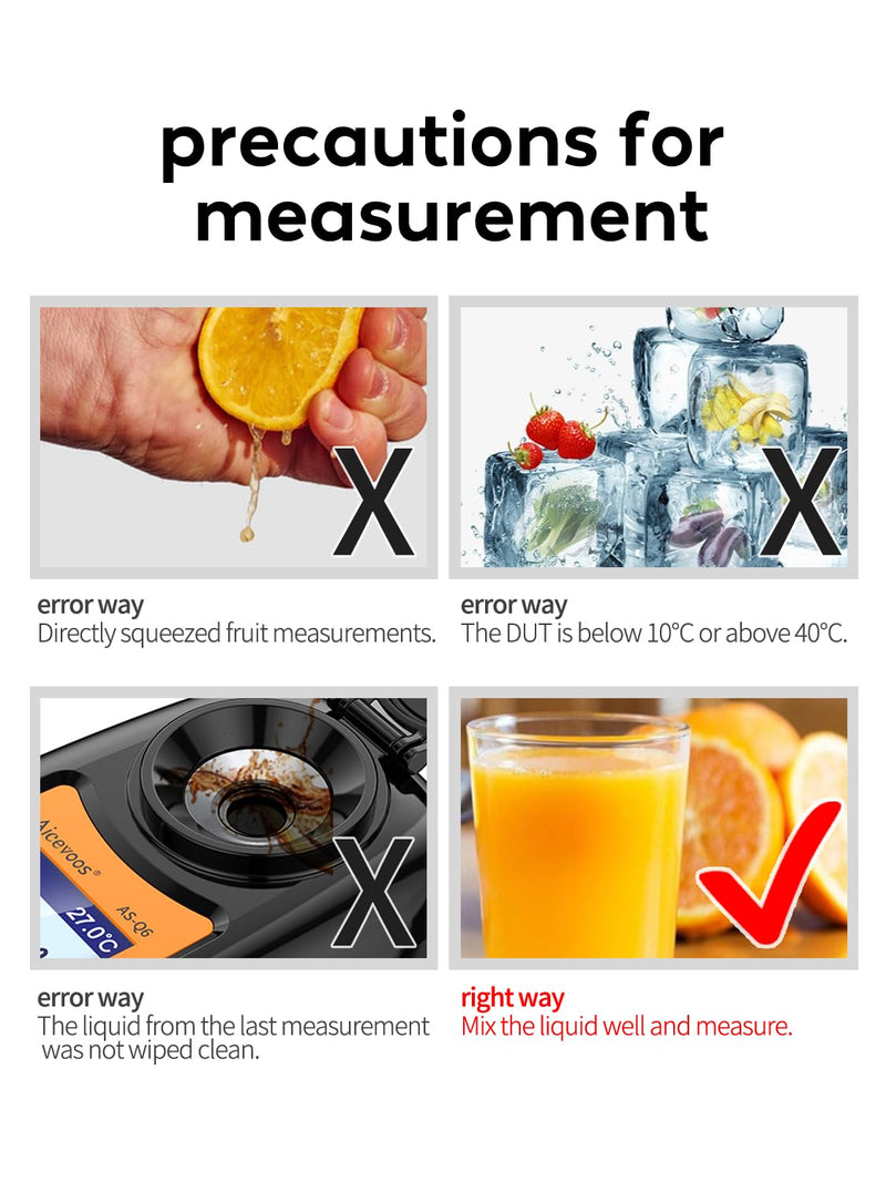 [Australia - AusPower] - Digital Sugar Brix Refractometer brix Meter Automatic Temperature Compensation Range 0-35%，±0.2% Precision, Perfect for Fruits, Juices, Vegetables, Drinks and Coffee Large 
