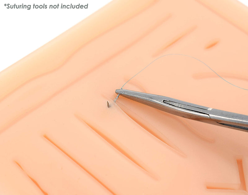 [Australia - AusPower] - EISCO Practice Suture Pad - Premium, Life-Like Plastic Suture Pad with Common Cuts & Lacerations - Designed by Physicians 