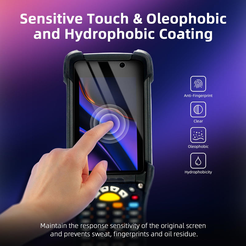 [Australia - AusPower] - 3pcs MC9300 Tempered Glass Screen Protector Replacement for Zebra Symbol MC9300 MC930B-G Handheld Barcode Scanner Mobile Computer,9H Scratch-resistant Clear 