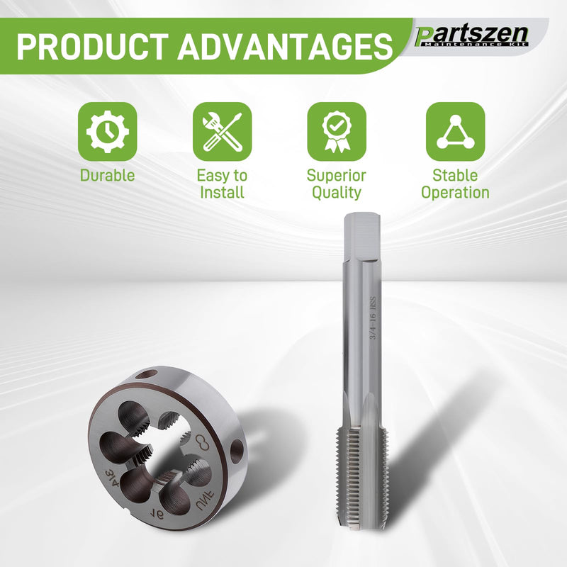 [Australia - AusPower] - 3/4-16 Right Hand Thread Tap and Die Set UNF HSS,3/4" - 16 TPI RH 