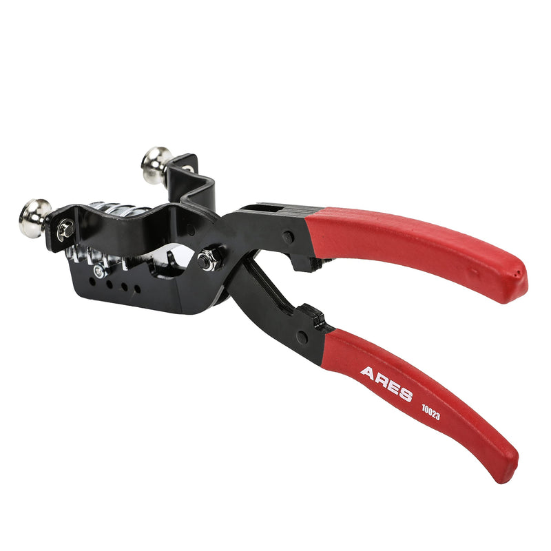 ARES 10023-4-in-1 Quick Change Tubing Bender Pliers - Easily Make 90 Degree Bends in Brass, Copper, Steel, Stainless and Aluminum - Works for 3/16-Inch, 1/4-Inch, 5/16-Inch, and 3/8-Inch Tubing 4-in-1 Quick Change Tubing Bender Pliers