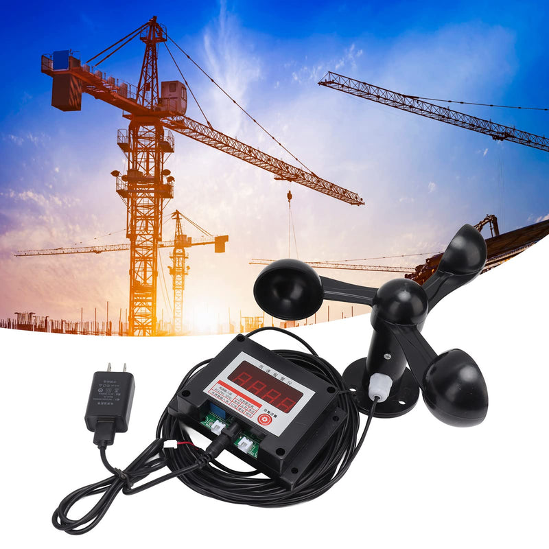 [Australia - AusPower] - Tower Crane Smart Anemometer, ABS Housing Intelligent US Plug 100?240V High Accuracy Tower Crane Wind Speed Meter for DIY 