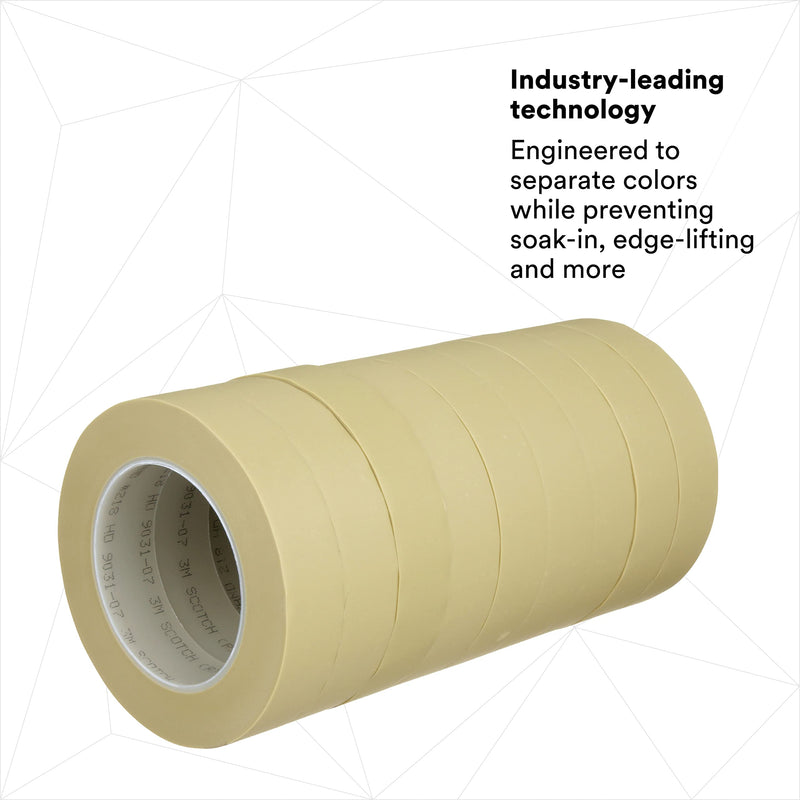 3M Scotch Fine Line Tape 218, High-Performance, Polypropylene Plastic, Instant Adhesion, Moisture and Solvent Resistant, Green Color, 1 in x 60 yd, 5.0 mil (Pack of 1)