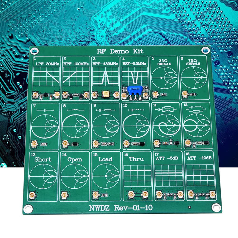 [Australia - AusPower] - Frequency Test Board HF Demo Kit, RF Test Board, Demo Calibration, Vector Network Analyzer Board for NanoVNA Network Analyzer Kits 