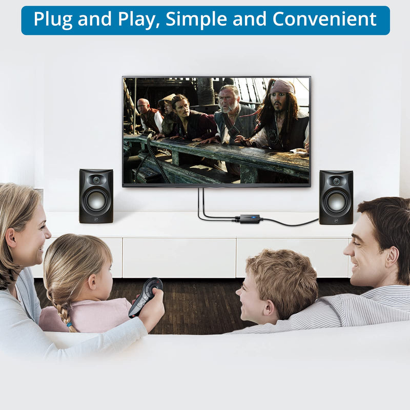 [Australia - AusPower] - AUTOUTLET 192kHz DAC Digital to Analog Audio Converter 7ft/2.1m Digital Audio Optical to RCA Male Cable for HDTV, DVD, Blu-Ray Players and Game Consoles 