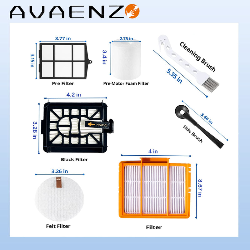 Replacement Parts Compatible with Shark AI AV2511AE AV2501S AV2501AE RV2502AE RV2520AOUS AV2510AOUS RV2610WA AV2610WA Accessories Kit with Main Brush Cover,Filters,Primary Filter,Side Brushes 2503