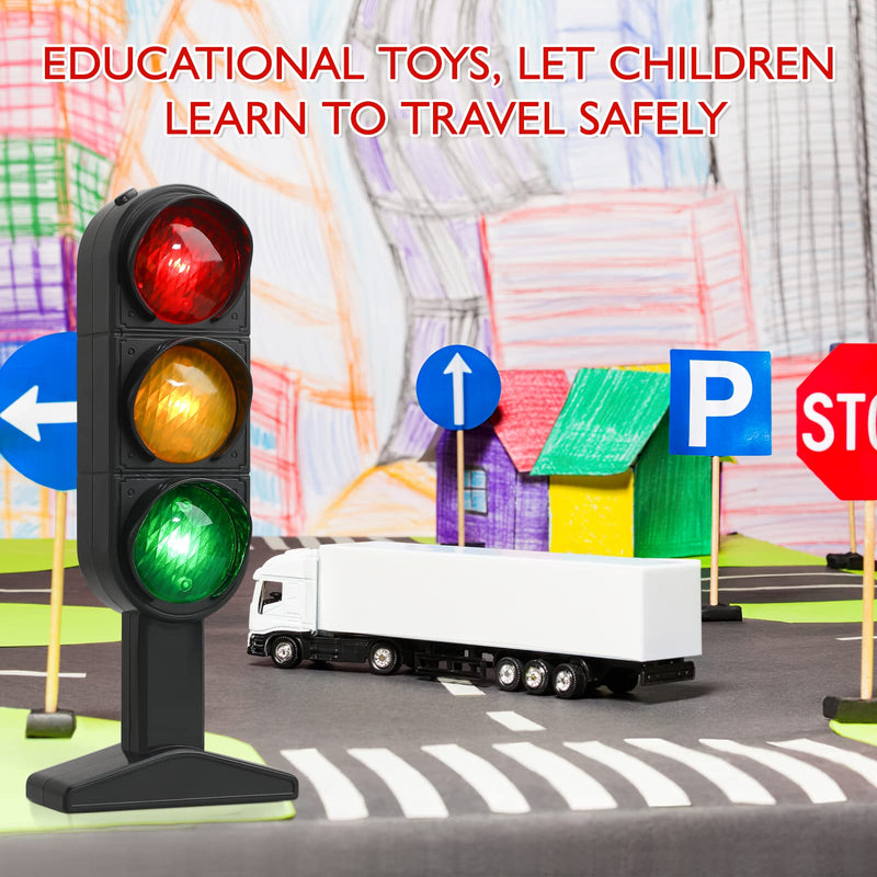 [Australia - AusPower] - TOYANDONA 7.8 inch Traffic Light Signs Toy Multicoloured Simulation Road Light Safety Traffic Maker Crosswalk Signal Model Toy for Kids Birthday Education Gifts 