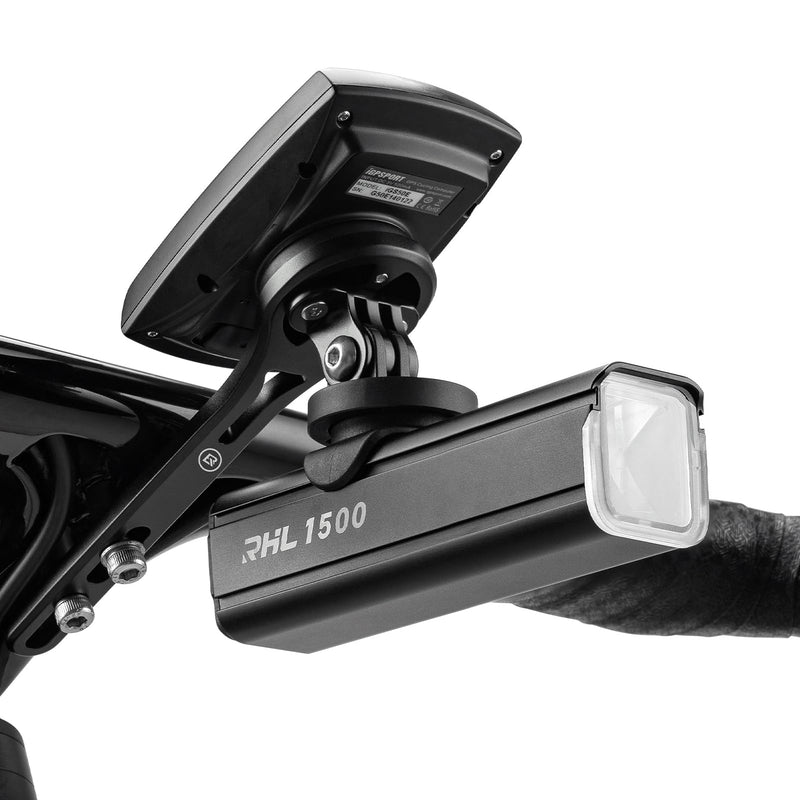 [Australia - AusPower] - ROCKBROS Bike Computer Mount, Out Front Aluminum Bicycle Computer Mount for Road Bikes Aero Integrated Handlebar Compatible with Garmin, Wahoo, Bryton and GoPro Big Logo 
