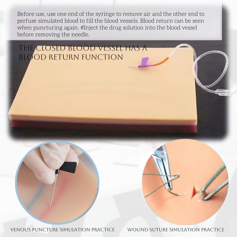 [Australia - AusPower] - IV Insertion Practice Kit for Nursing Students,Injection Practice kit,Blood Draw Practices KIT for Doctor and Nurse（4 Tube） 4 Tube 