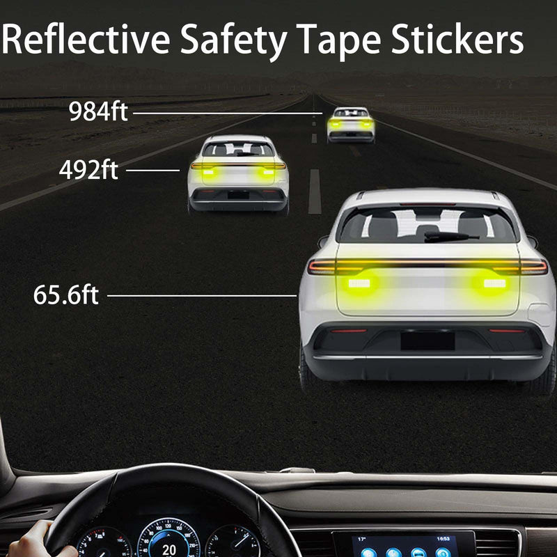 Super Reflective Stickers Made of DG3, 3.15" x 1.18" Safety Reflective Tape for Car Bike Mailbox Helmet, Reflective Tape Outdoor Waterproof - Enhanced Night Safety & Wide Coverage (White-30Pcs) White-30Pcs