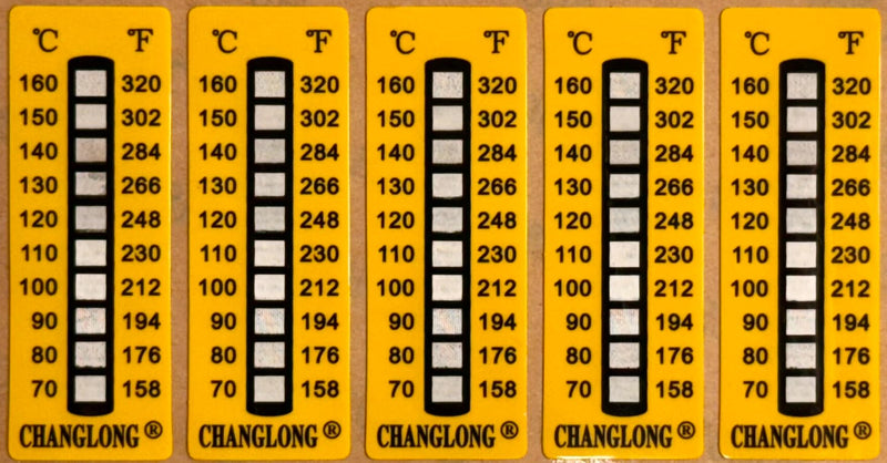 [Australia - AusPower] - High Temperature Measurement Sticker, Temp Dot B/C, 158°F (70°C) to 320°F (160°C) 