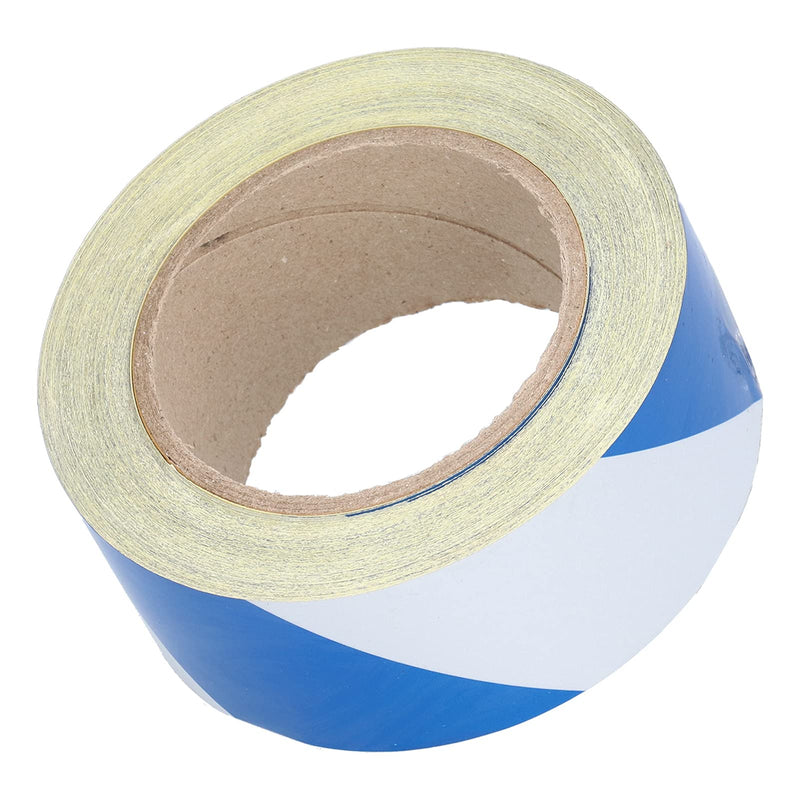 Reflective Blue White Striped Safety Warning Tape, High Visibility Strong Adhesive, Caution Tape for Industrial Commercial Floor Wall