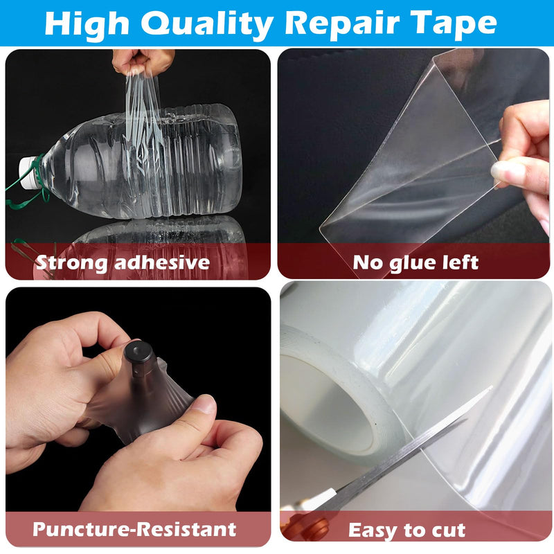 Clear Heavy Duty Repair Tape for Outdoor Fabric, Awning, RV Roof, Underbelly, Tarp, Tent, Sail and Boat Cover - Repair Patch