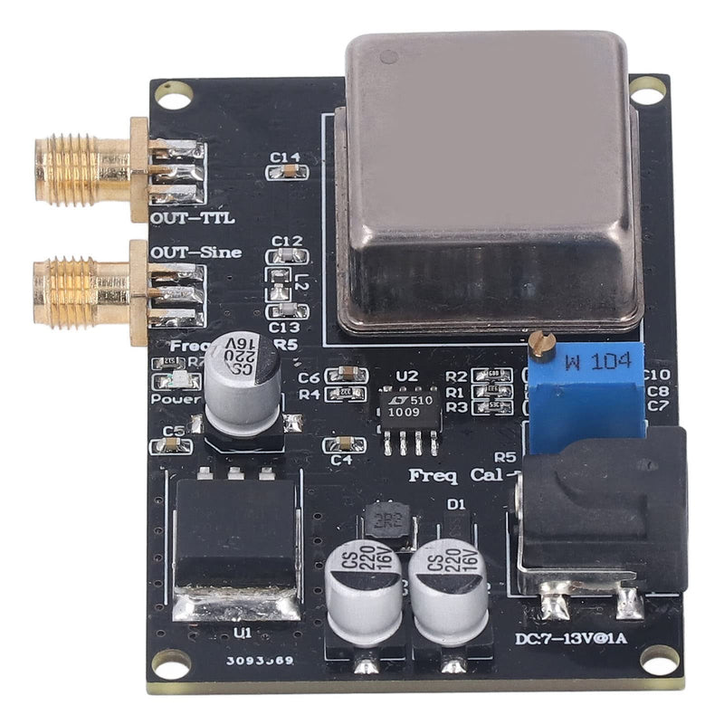 OCXO 10MHz Frequency Standard Reference Module, SMA Female Quartz Oscillator Frequency Reference Board, Crystal Oscillator Constant Temperature Board for Audio Systems