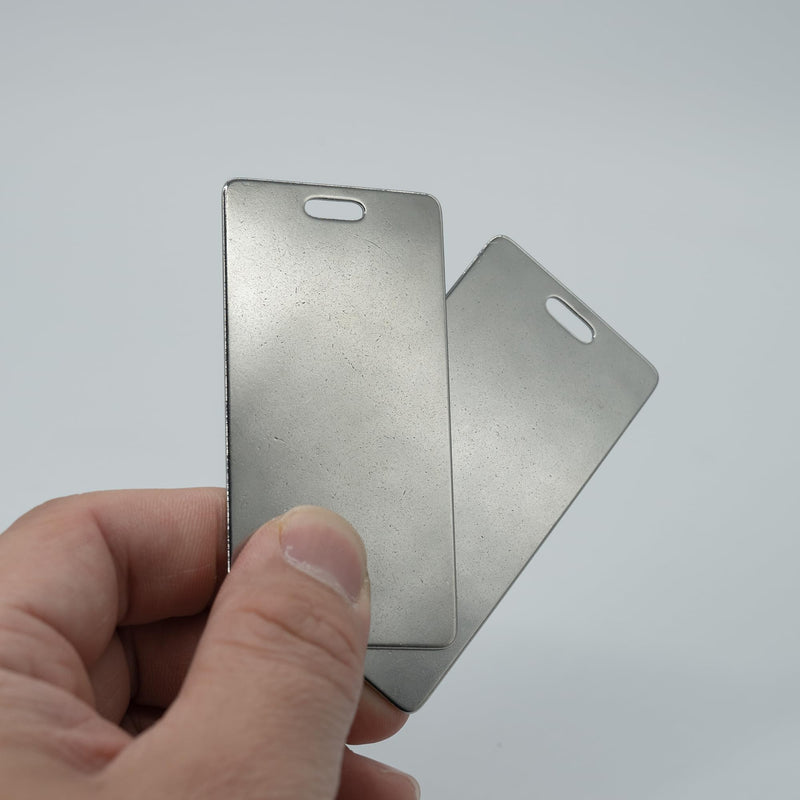 25 Pack Metal Engraving Blanks Stamping Blanks Stainless Steel Rectangle Blank Tags 1.5x3 Inches
