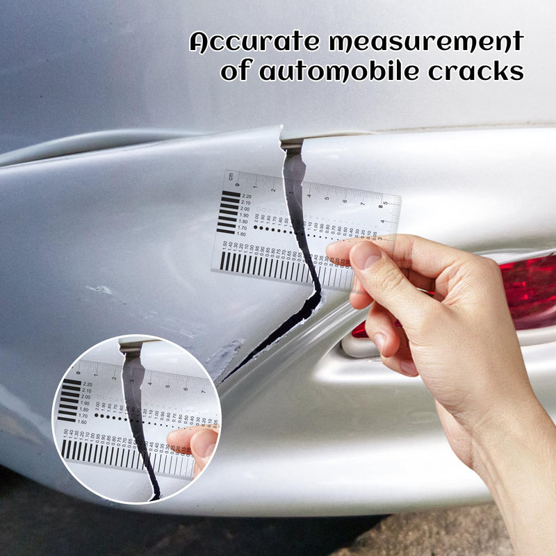 [Australia - AusPower] - Gap Measure Measuring Tools Outside Micrometer Measuring Wedge Splitting Measure Crack Ruler Crack Monitor Expert Accessories for Real Estate Valuation Valuation Pack of 2 