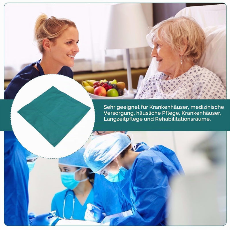 iplusmile Cotton Surgical Cloth (60 x 60 cm), Medical Cover Cloth, Green, Without Hole, Washable Cotton Cloth for Instruments, Surgery, Veterinarian and Home Care (Pack of 1)