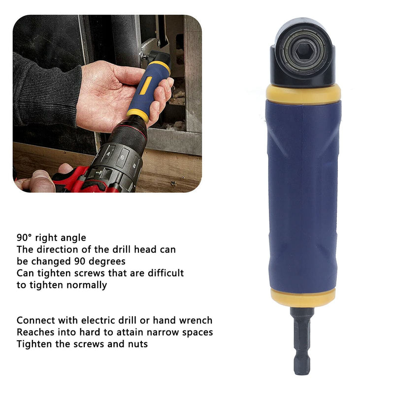 [Australia - AusPower] - Right Angle Drill Attachment, 90 Degree Drill Adapter, Screwdriver Socket Adapter Drill Bit Corner Adapter 