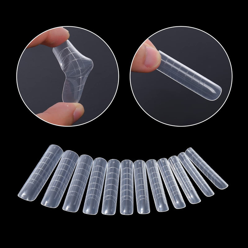 [Australia - AusPower] - NMKL38 120Pcs Dual Forms Full Cover Nail Tips Upper Arched Extension Mold (Fantastic C-curve) Fantastic C-curve 