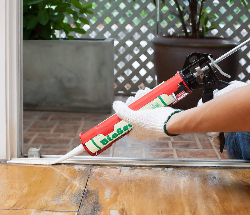 [Australia - AusPower] - White BioSeal 100% Silicone Sealant Caulk General Purpose, Waterproof and No Odor 10.1 Ounce Cartridge -White Single Tube 1 