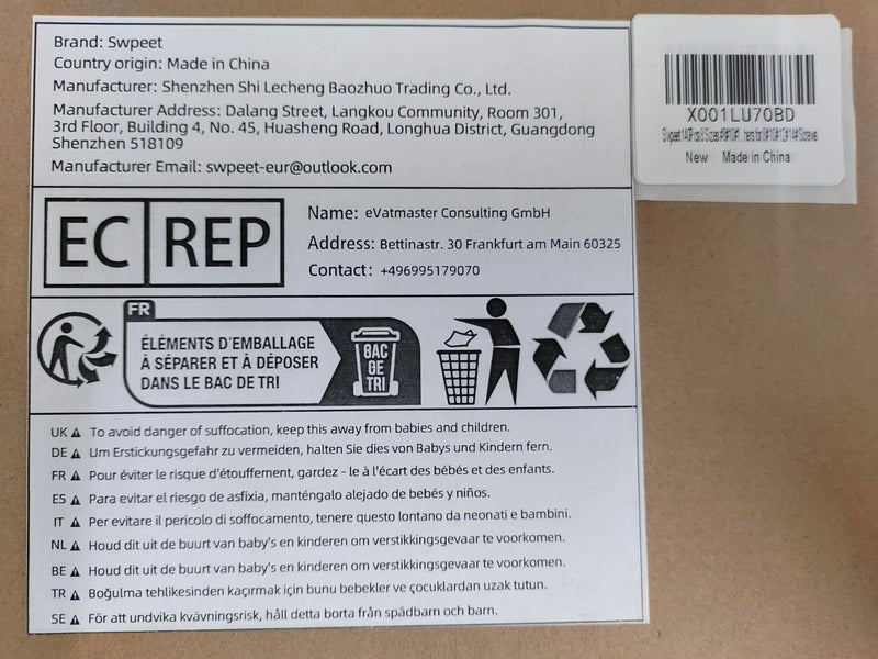 [Australia - AusPower] - Swpeet 140Pcs 8 Sizes #8#10#12#14 Stainless Steel Neoprene EPDM Bonded Sealing Washers Gasket Assortment Kit, Rubber Bonded Sealing Washers for 8# 10# 12# 14# Screws Assortment Kit (140PCS) 