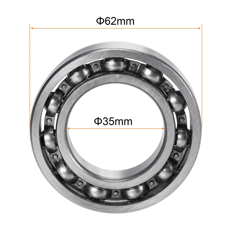 [Australia - AusPower] - uxcell 6007 Deep Groove Ball Bearings 35mm Bore 62mm OD 14mm Thick C3 Open Type Chrome Steel 35x62x14mm 