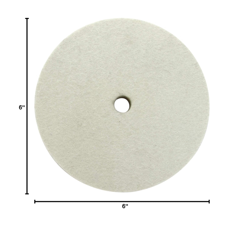 LINE10 Tools 6 Inch Felt Buffing Wheel for 1/2-inch Arbor Bench Buffer, Extra Thick