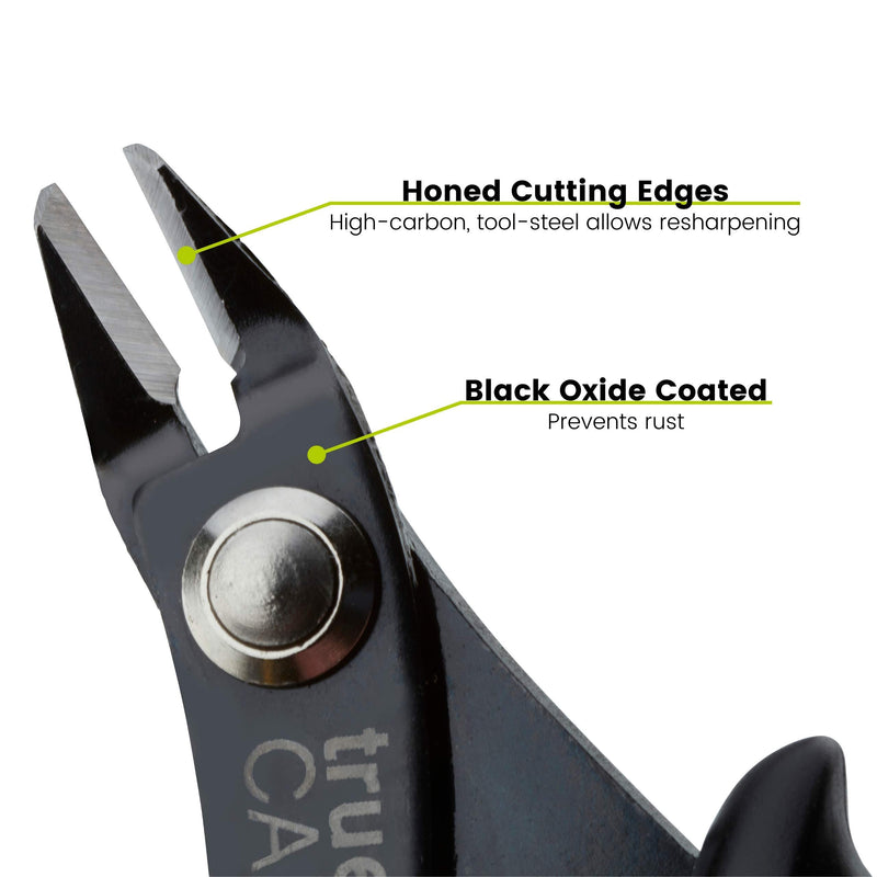 [Australia - AusPower] - trueCABLE Precision Sharp Flush Cutter, 5” Side Cutting Pliers, Hardened Carbon Steel Tool, Durable Construction, Cut Wire Up To 16 AWG 1 Pack 