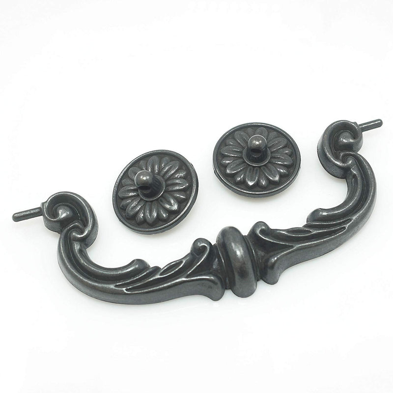 6" Vintage Drop Bail Dresser Drawer Handle Rustic Antique Black Drawer Pulls Kitchen 6inch Cabinet Pull Handle Hardware 150 mm (4) 4