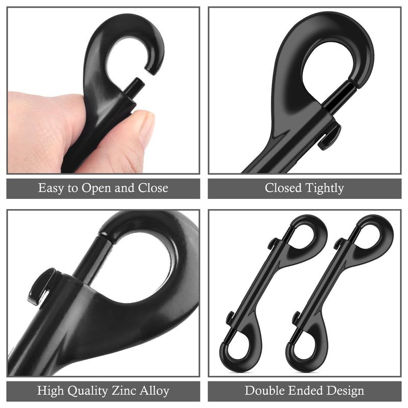 [Australia - AusPower] - ERKOON Extra Large 4.7 inch Double Ended Bolt Snaps Hooks 220lbs Load Capacity Zinc Alloy Double Sided Clips Heavy Duty Trigger Snap for Dogs Leashes/Water Bucket/Horse Feed/Hammocks (8 Pack) 8 Pack 