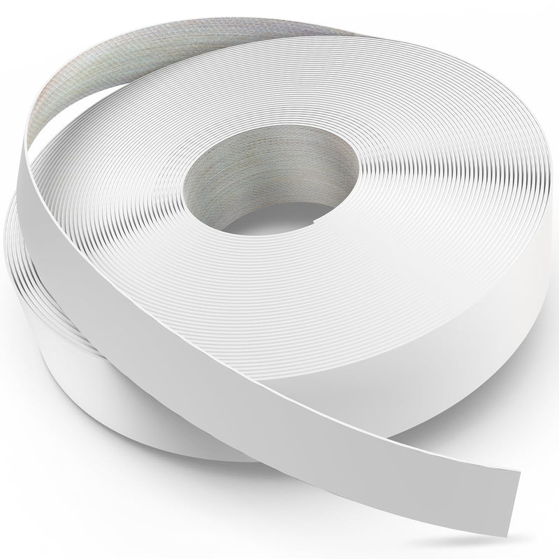 Yanye White Edge Banding, 5/8 inch x 25ft roll of Wood Veneer Melamine Edge Banding Preglued, Tape for Cabinet Repair Furniture 5/8"x 25ft
