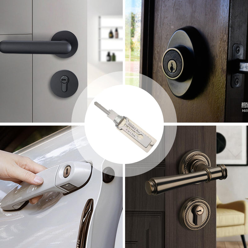 Key Decoder Made of Stainless Steel, Key Decoder Made of Stainless Steel Ss001, Stainless Steel Key Decoder, Key Decoder with 1 Storage Bag, Decoder Key, for Door Lock, Bedroom Lock