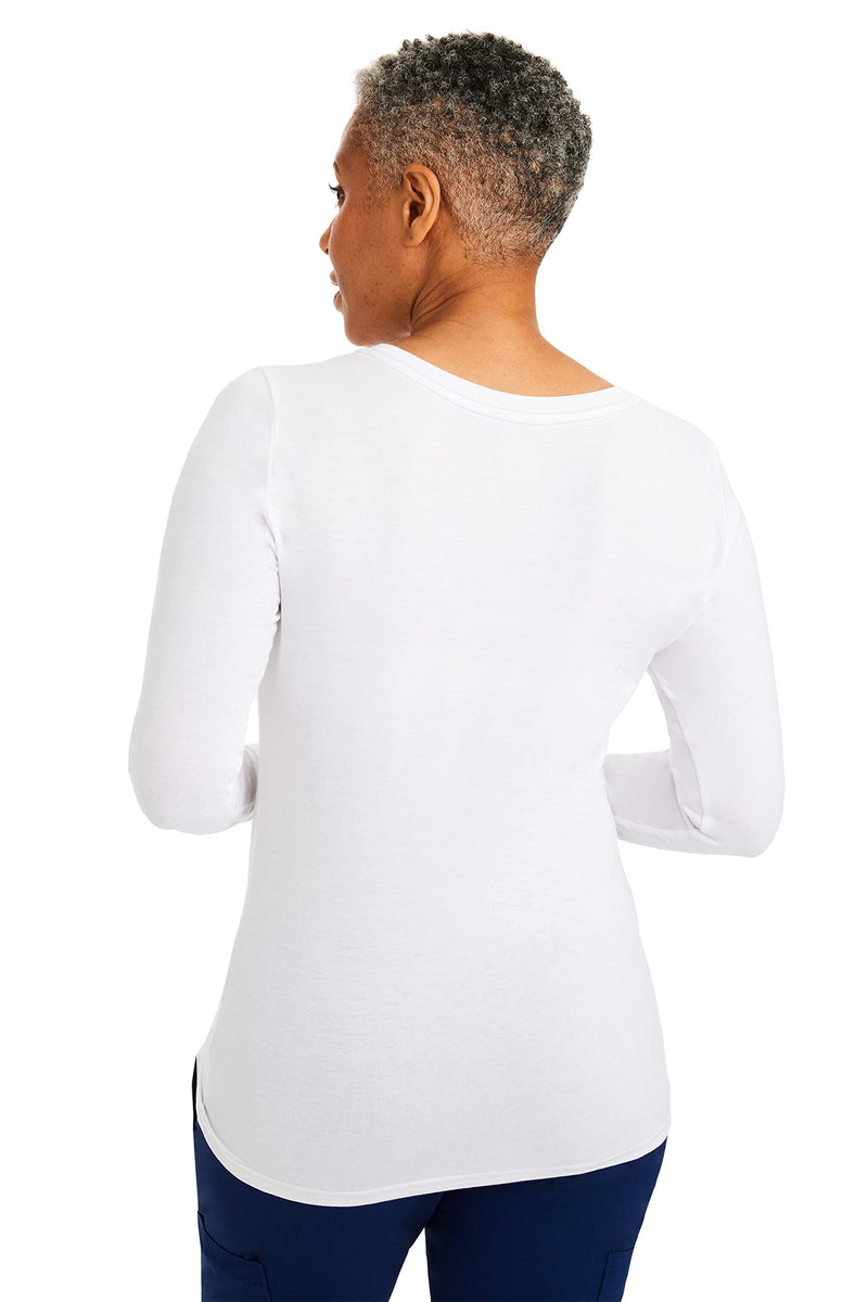 [Australia - AusPower] - Healing Hands Women's Underscrub Soft Knit Melissa Longsleeve Scrub Tee with Breathable & Easy Care Fabric 5047 Large White 