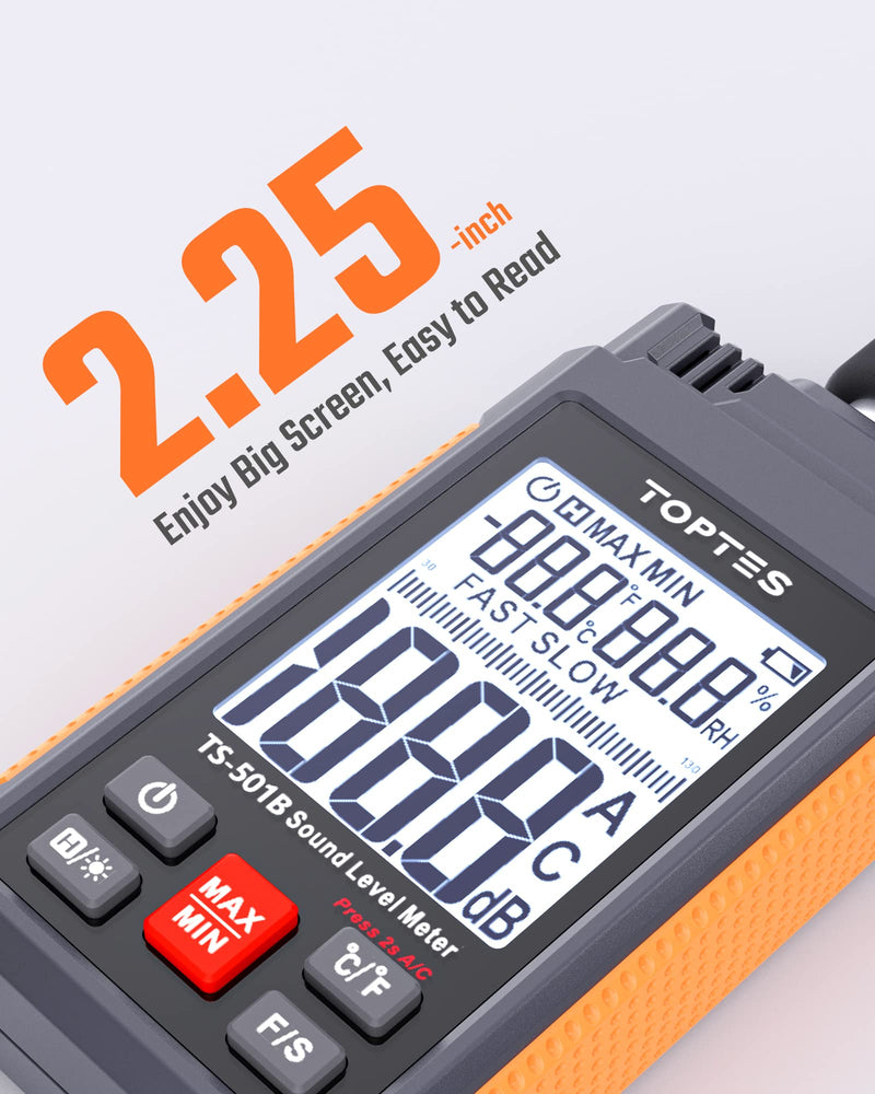 [Australia - AusPower] - TopTes TS-630 Moisture Meter & TS-501B Sound Level Meter - Versatile Duo for Measuring Moisture Levels in Wood and Drywall and Monitoring Environmental Noise in Homes, Workshops, and Construction Site 