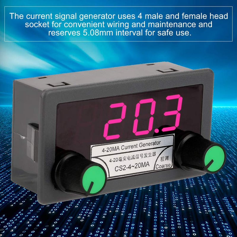[Australia - AusPower] - 4-20mA Current Signal Generator High-Brightness Digital Tube DisplayDigital Analog Coarse/Fine Tuning Constant Current Output 