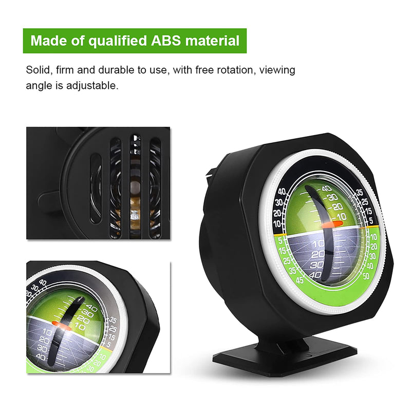 [Australia - AusPower] - Auto Inclinomètre d'angle d'équilibreur d'angle de voiture à LED lumineux extérieur Inclinomètre, inclinomètre d'angle d'inclinaison lumineux de 8 x 5.2 3.7 cm pour la conduite de nuitinclinometre ca 